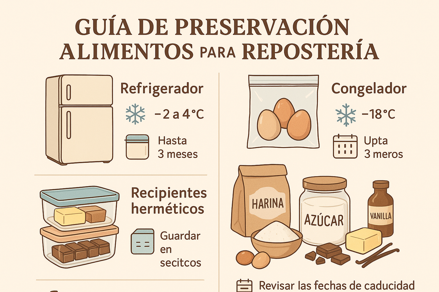 GUIA DE PRESERVACION DE ALIMENTOS PARA REPOSTERIA